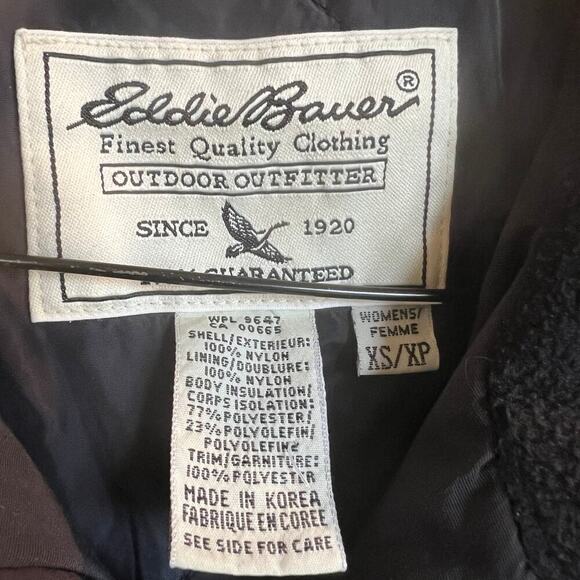 Eddie Bauer coat, women's size XS, black drawstring waist. - Picture 9 of 10